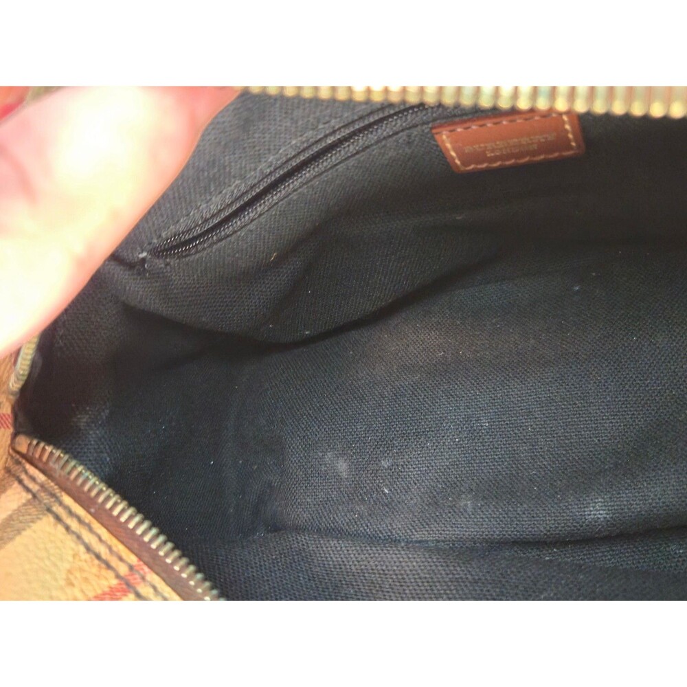 Vintage Burberry Check Handbag 2 Side Pockets Rare Style - Picture 14 of 16